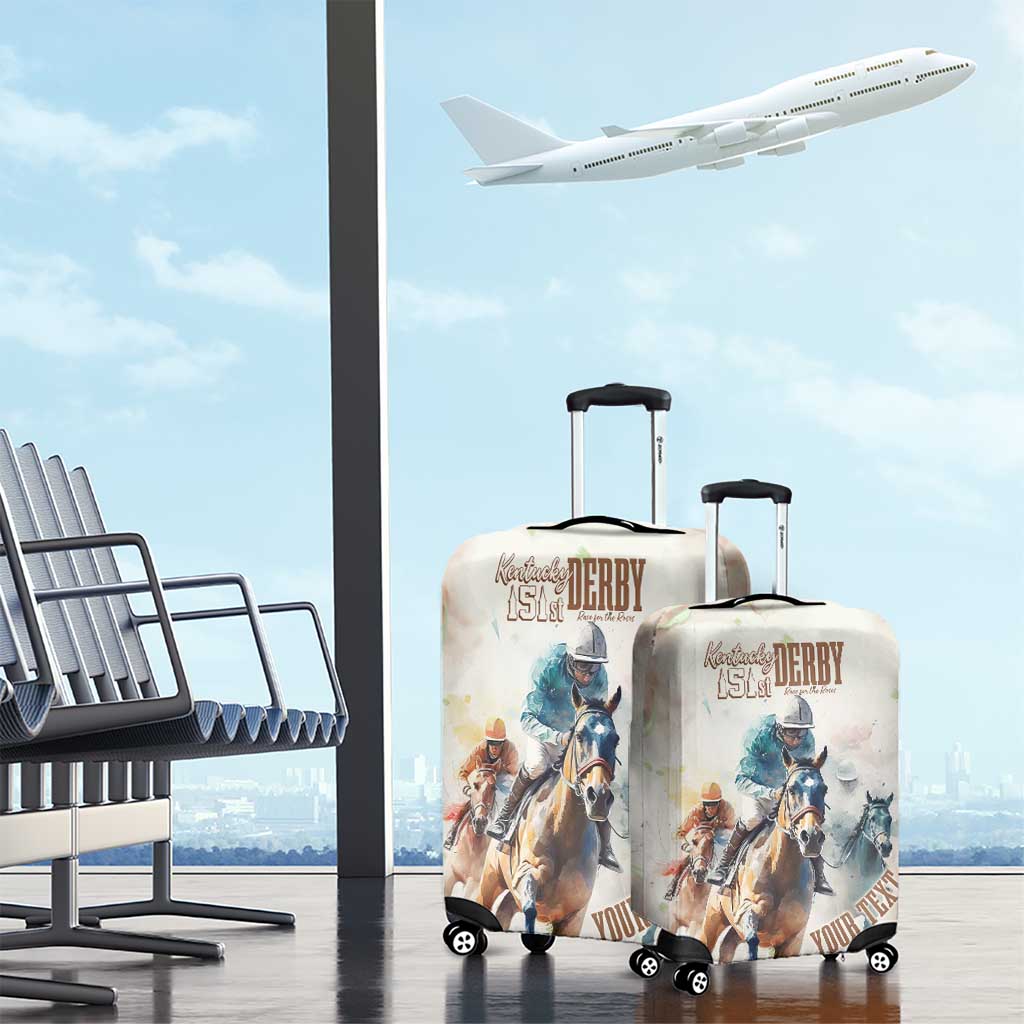 Personalised Kentucky Horse Racing Luggage Cover 151st Anniversary LT7