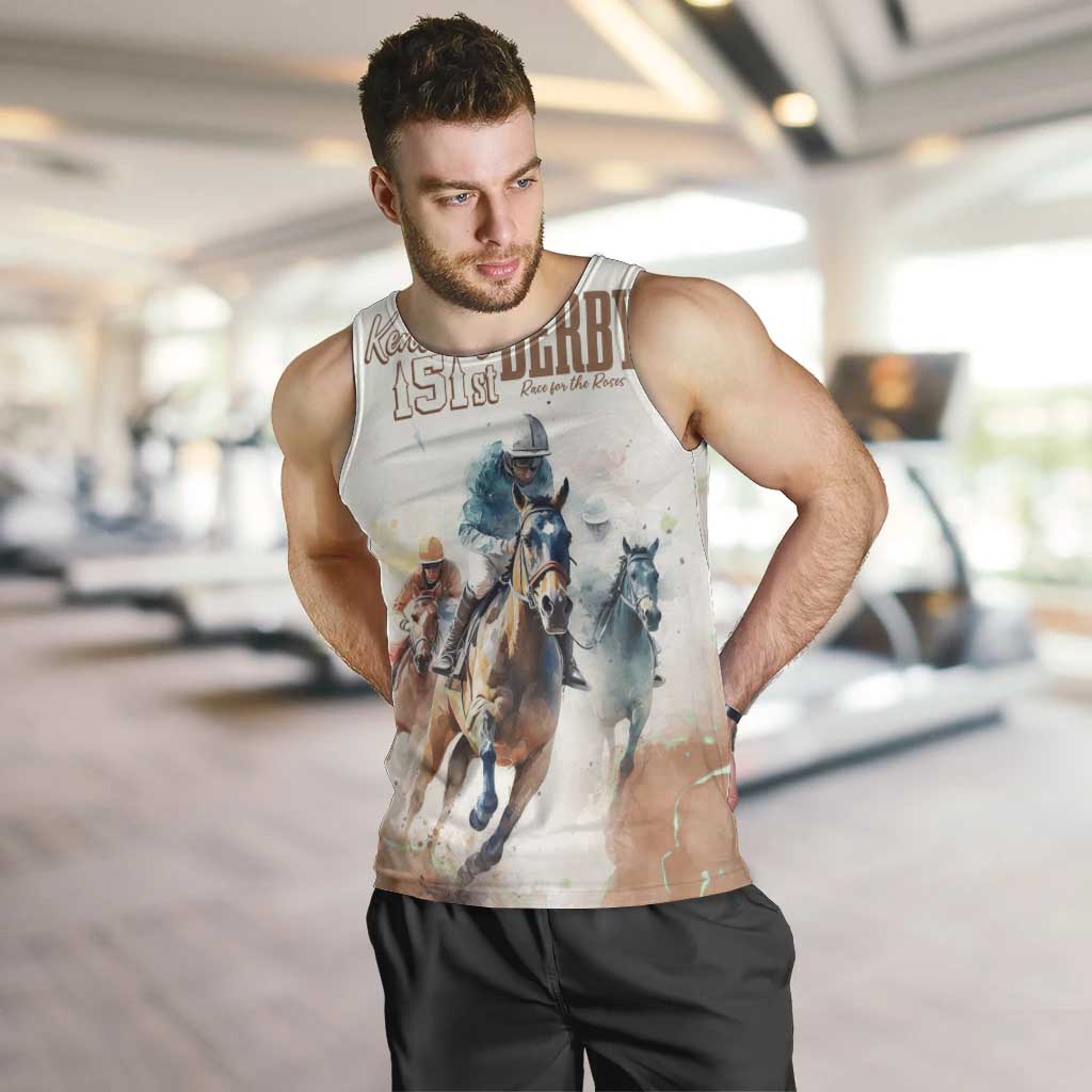 Personalised Kentucky Horse Racing Men Tank Top 151st Anniversary LT7