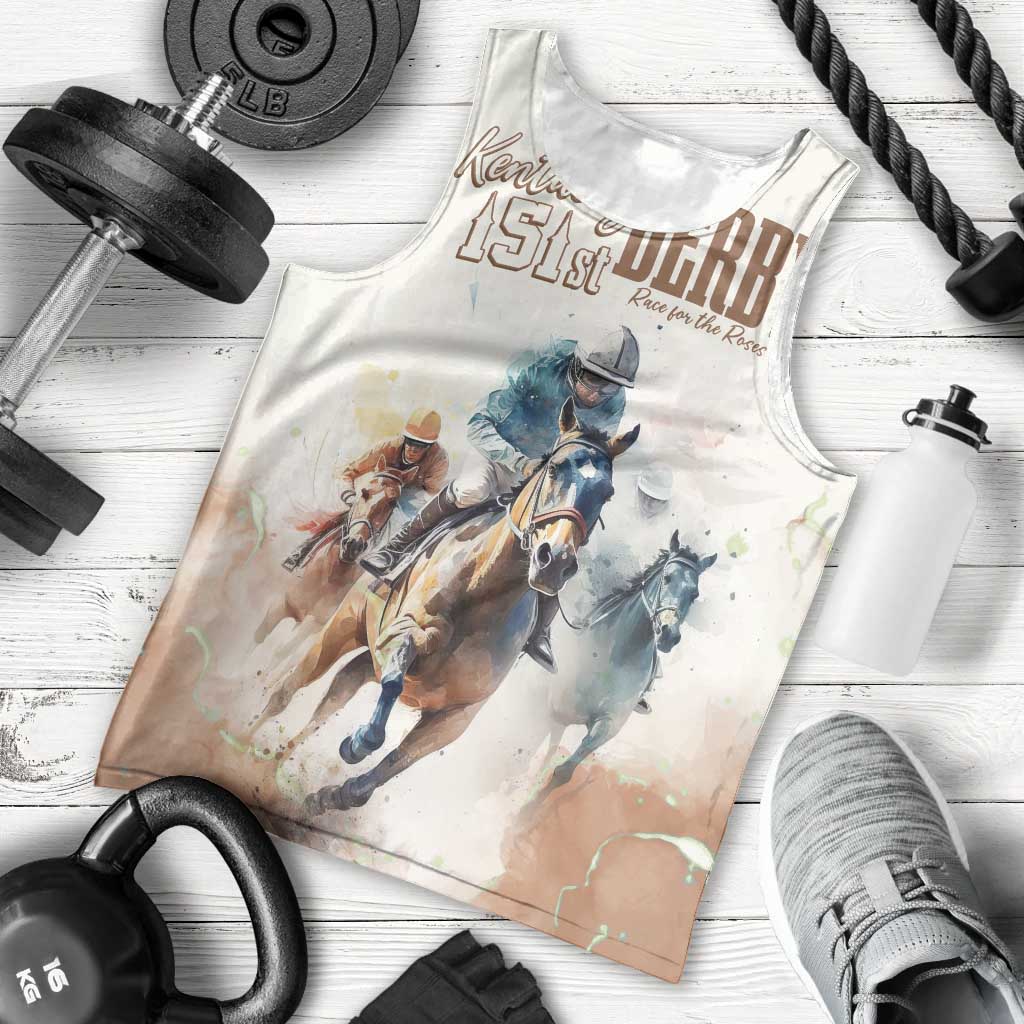 Personalised Kentucky Horse Racing Men Tank Top 151st Anniversary LT7