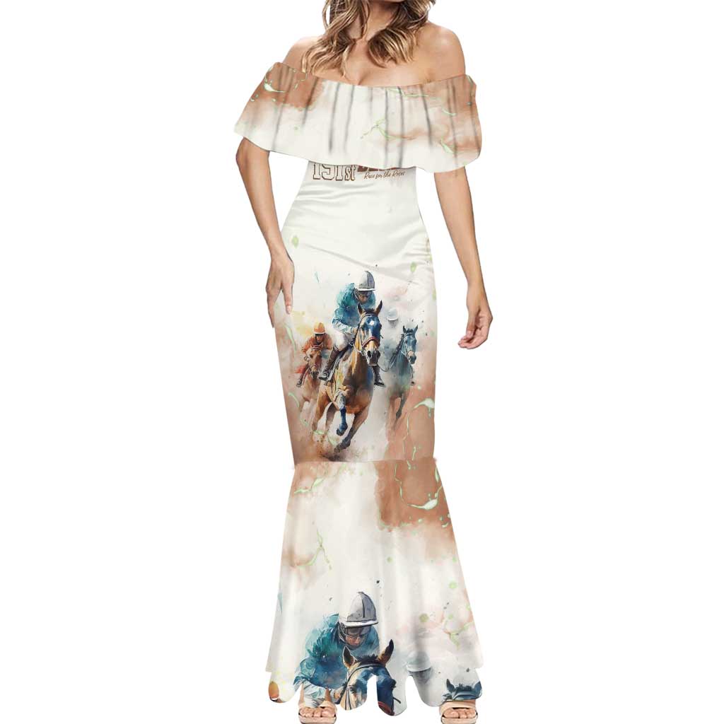 Personalised Kentucky Horse Racing Mermaid Dress 151st Anniversary LT7