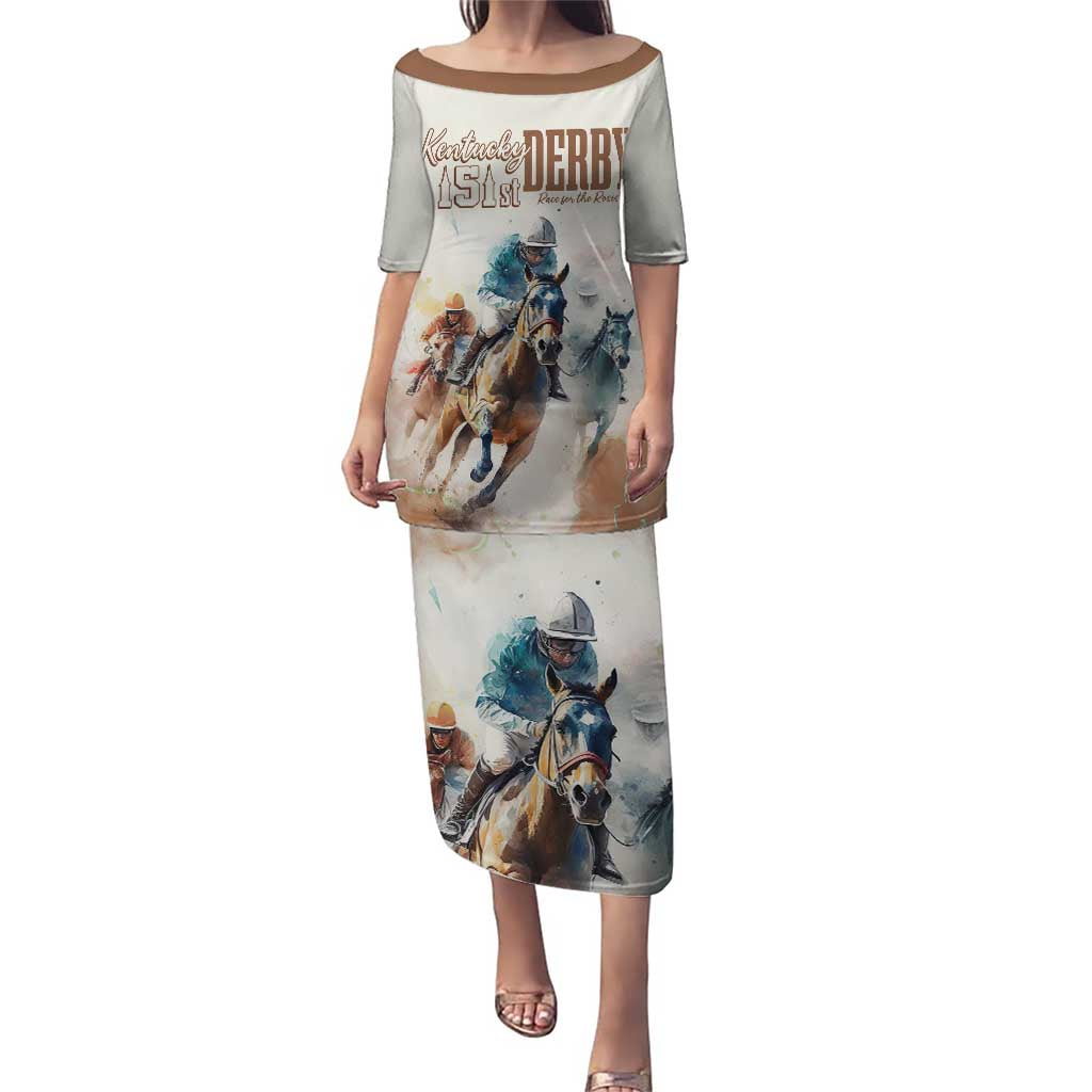 Personalised Kentucky Horse Racing Puletasi 151st Anniversary LT7