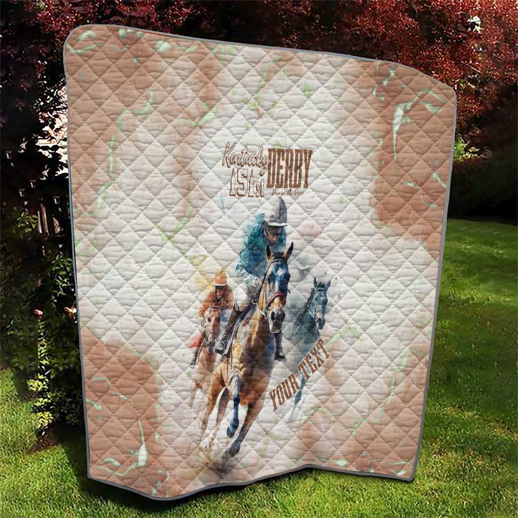 Personalised Kentucky Horse Racing Quilt 151st Anniversary LT7