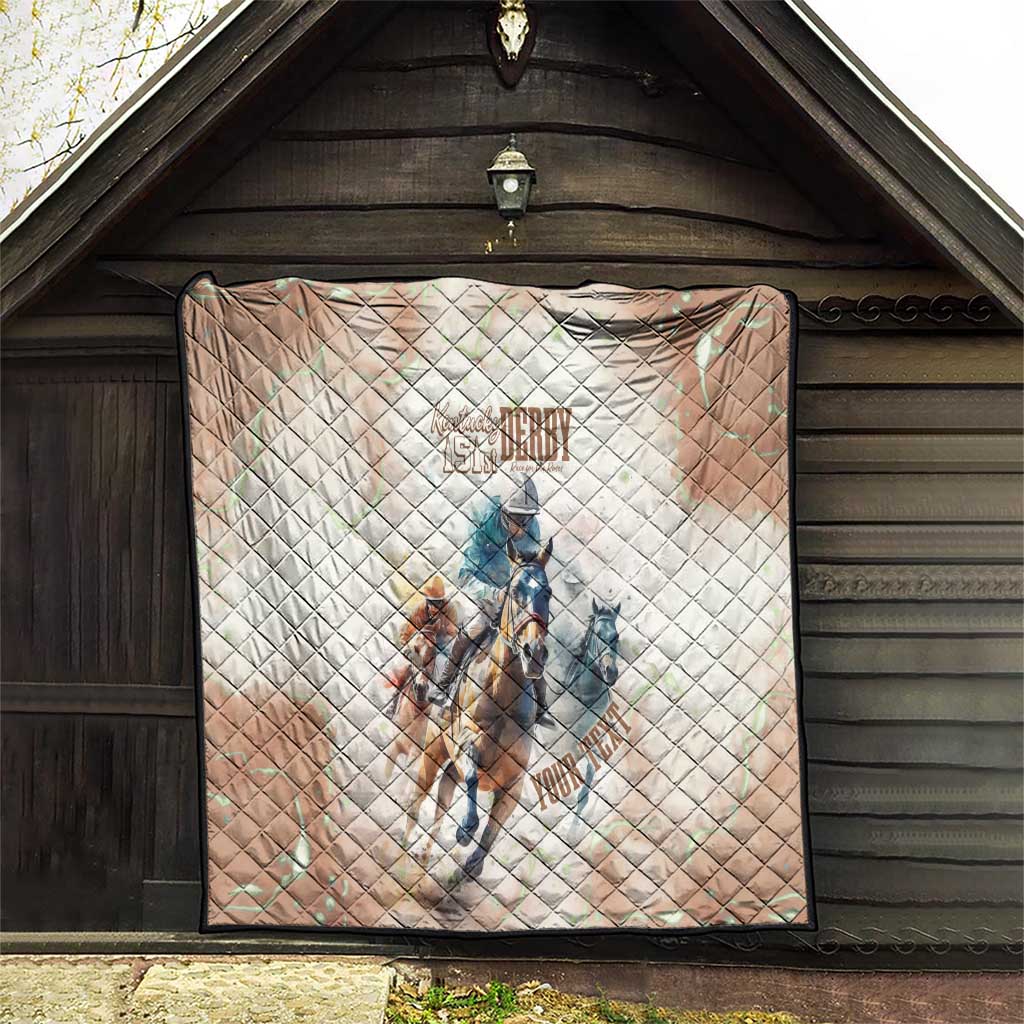 Personalised Kentucky Horse Racing Quilt 151st Anniversary LT7