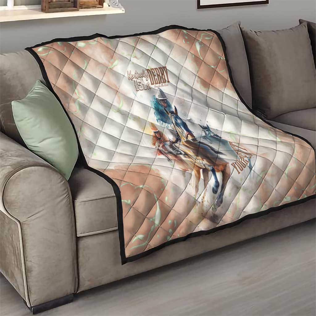 Personalised Kentucky Horse Racing Quilt 151st Anniversary LT7