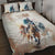 Personalised Kentucky Horse Racing Quilt Bed Set 150th Anniversary