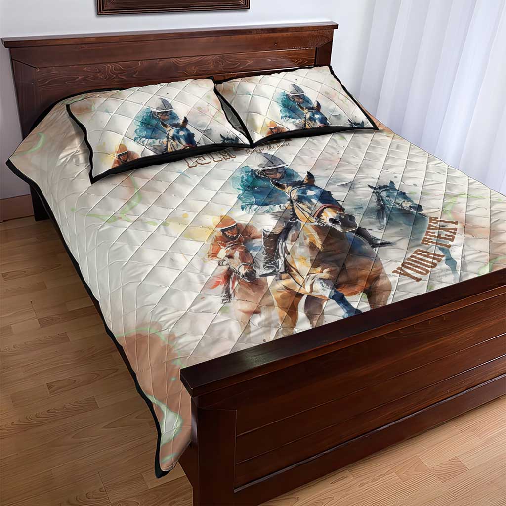 Personalised Kentucky Horse Racing Quilt Bed Set 151st Anniversary LT7