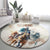Personalised Kentucky Horse Racing Round Carpet 151st Anniversary LT7