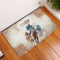 Personalised Kentucky Horse Racing Rubber Doormat 151st Anniversary LT7