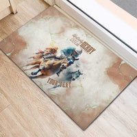 Personalised Kentucky Horse Racing Rubber Doormat 151st Anniversary LT7