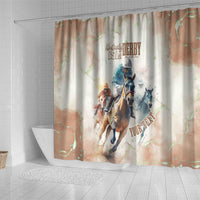 Personalised Kentucky Horse Racing Shower Curtain 151st Anniversary LT7