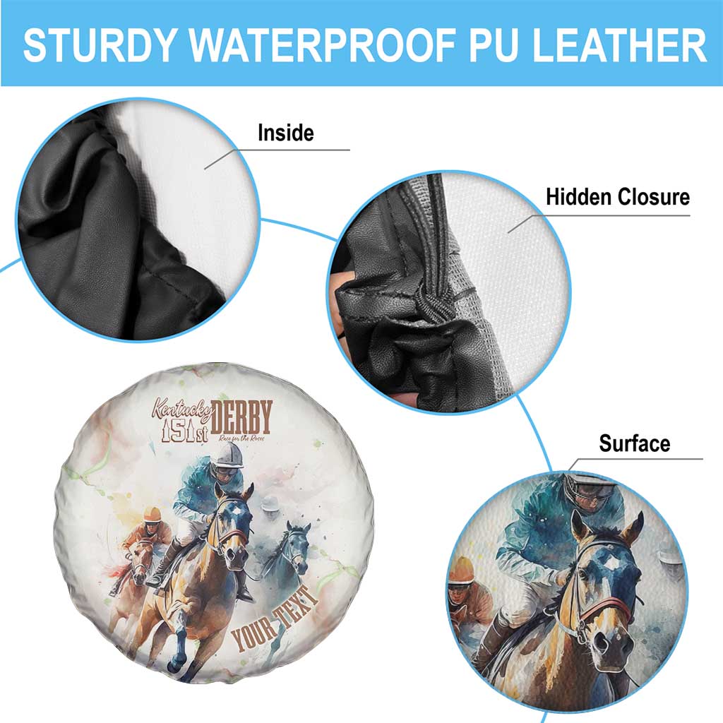 Personalised Kentucky Horse Racing Spare Tire Cover 151st Anniversary LT7