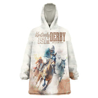 Personalised Kentucky Horse Racing Wearable Blanket Hoodie 151st Anniversary LT7