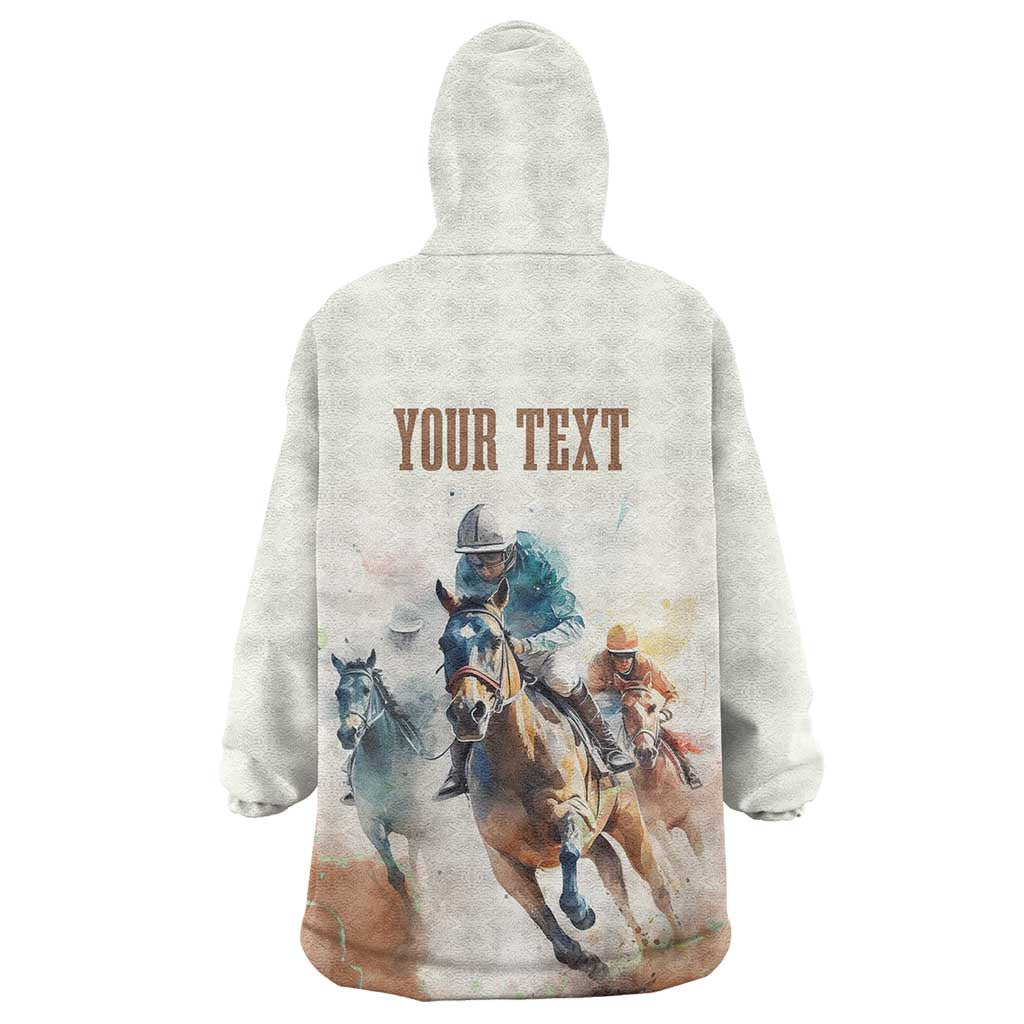 Personalised Kentucky Horse Racing Wearable Blanket Hoodie 151st Anniversary LT7