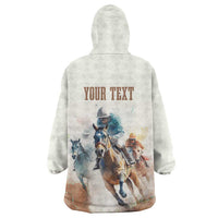 Personalised Kentucky Horse Racing Wearable Blanket Hoodie 151st Anniversary LT7
