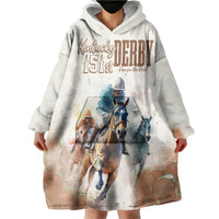 Personalised Kentucky Horse Racing Wearable Blanket Hoodie 151st Anniversary LT7