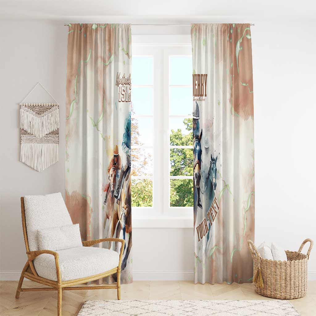 Personalised Kentucky Horse Racing Window Curtain 151st Anniversary LT7