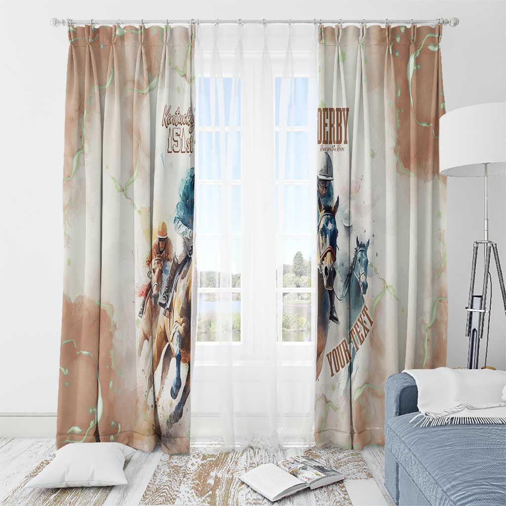 Personalised Kentucky Horse Racing Window Curtain 151st Anniversary LT7