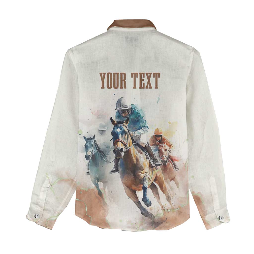 Personalised Kentucky Horse Racing Women Casual Shirt 151st Anniversary LT7