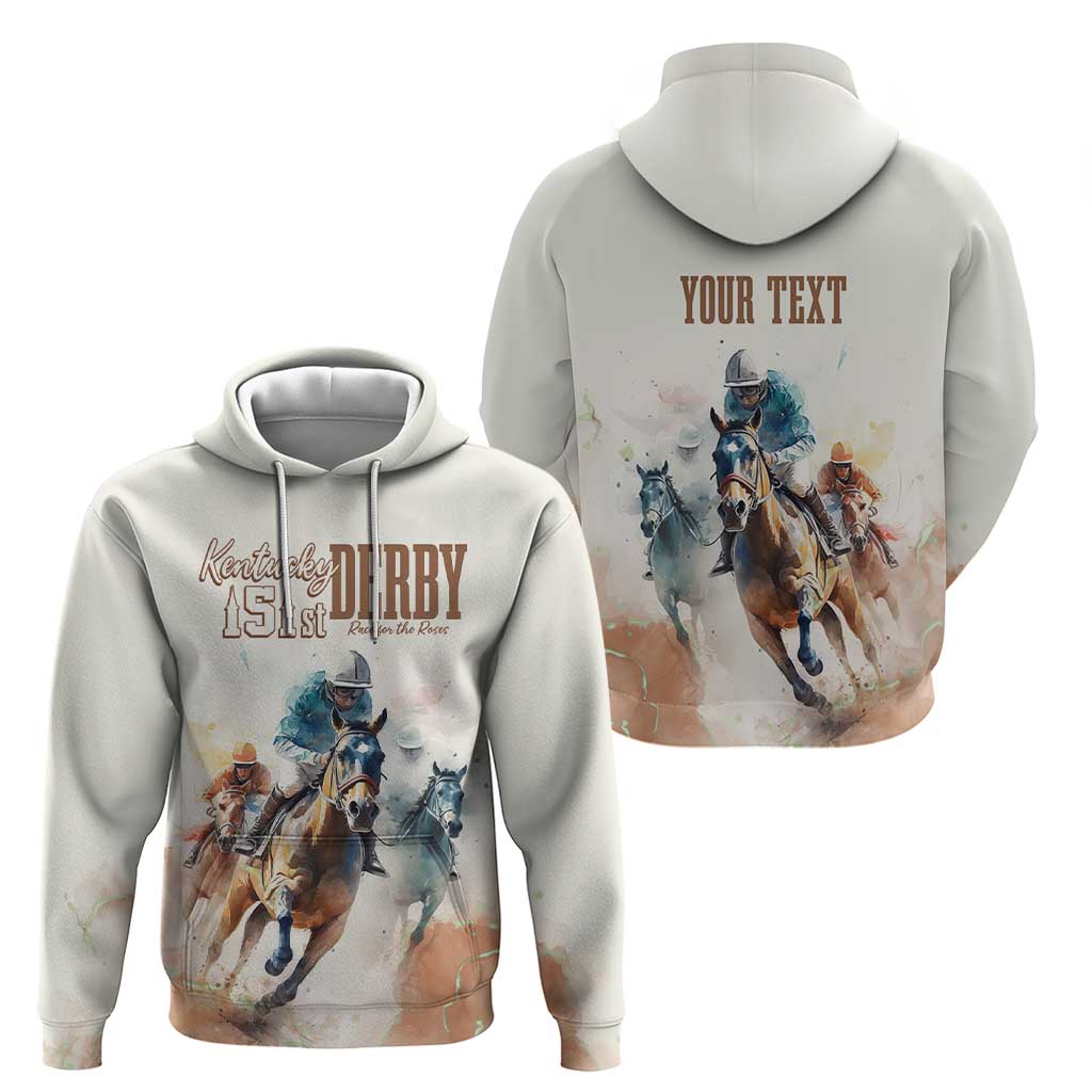 Personalised Kentucky Horse Racing Zip Hoodie 151st Anniversary LT7