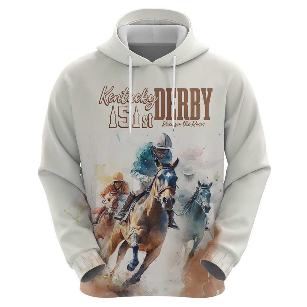 Personalised Kentucky Horse Racing Zip Hoodie 151st Anniversary LT7