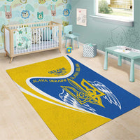 Ukraine Stylized Tryzub Area Rug Slava Ukraini