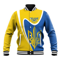 Ukraine Stylized Tryzub Baseball Jacket Slava Ukraini