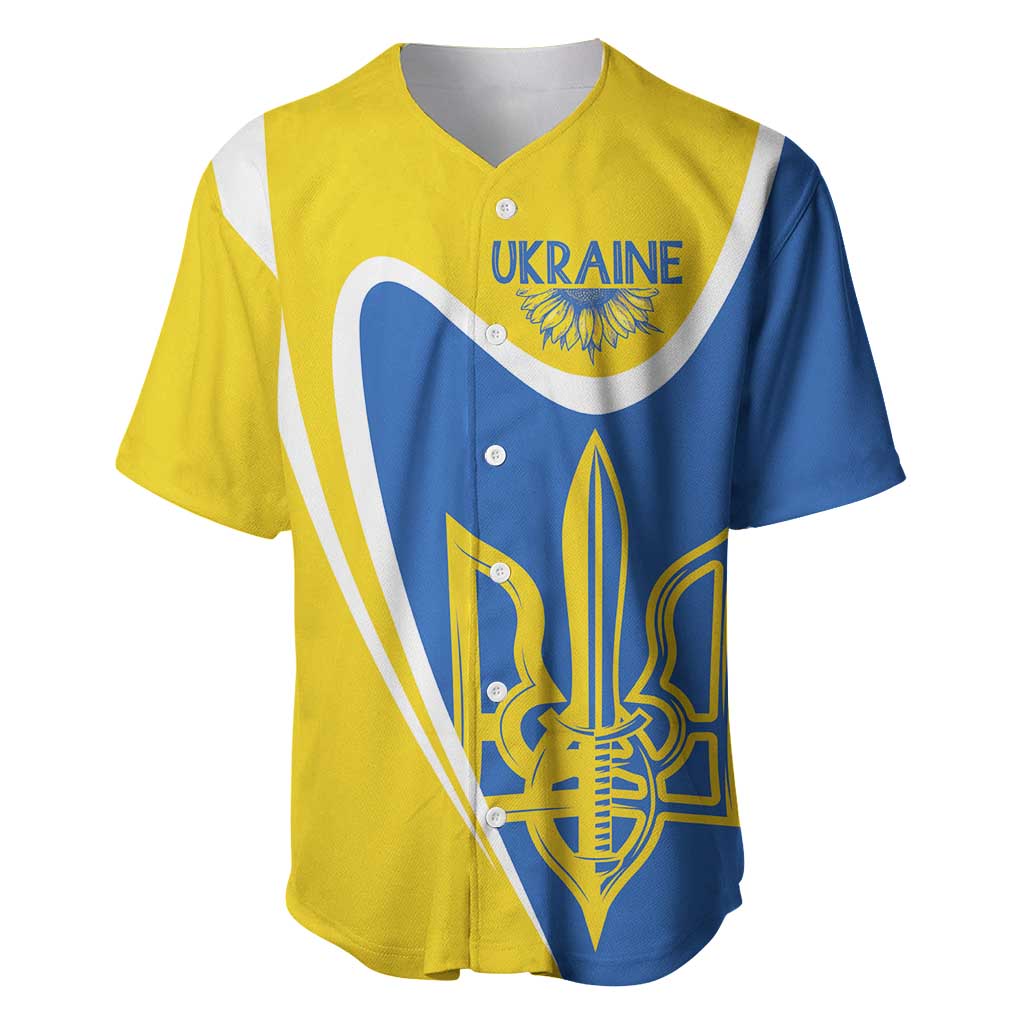 Ukraine Stylized Tryzub Baseball Jersey Slava Ukraini
