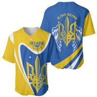Ukraine Stylized Tryzub Baseball Jersey Slava Ukraini