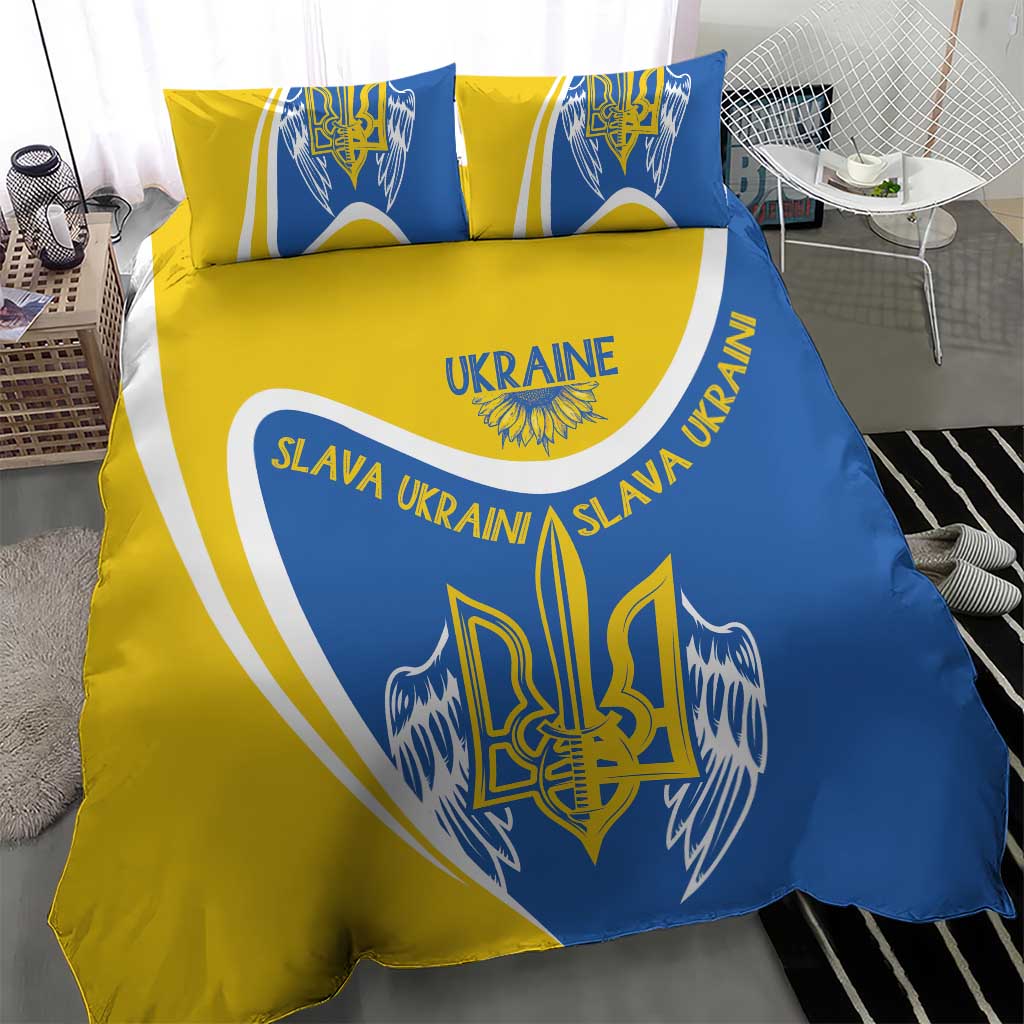 Ukraine Stylized Tryzub Bedding Set Slava Ukraini