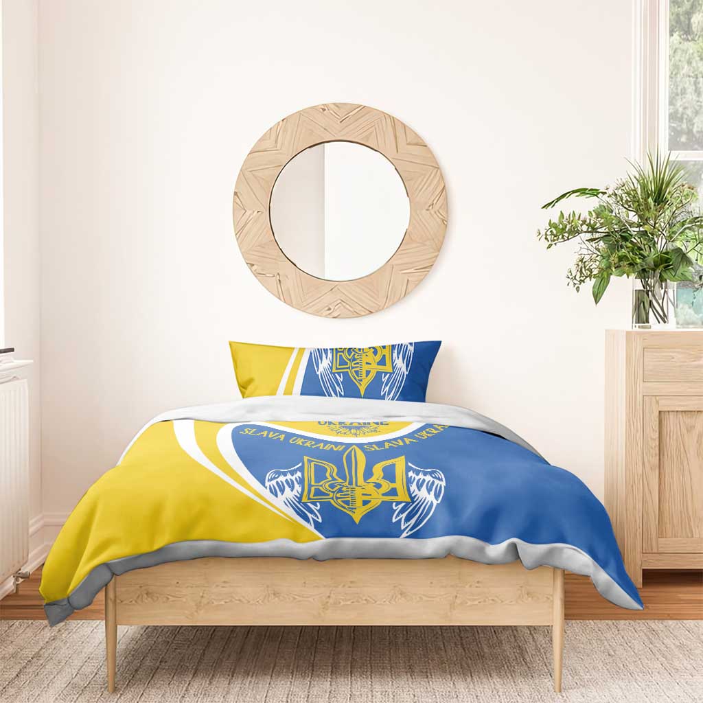 Ukraine Stylized Tryzub Bedding Set Slava Ukraini