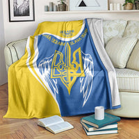 Ukraine Stylized Tryzub Blanket Slava Ukraini