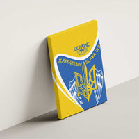 Ukraine Stylized Tryzub Canvas Wall Art Slava Ukraini