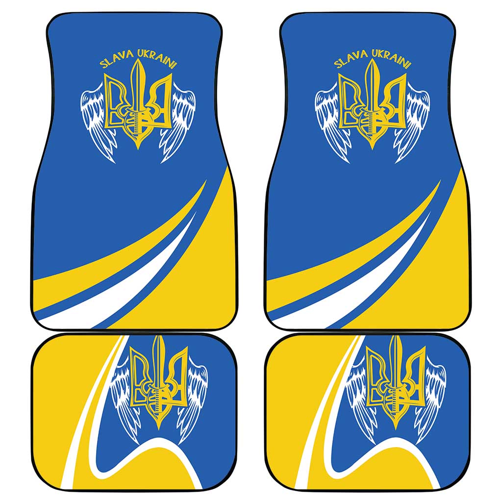 Ukraine Stylized Tryzub Car Mats Slava Ukraini