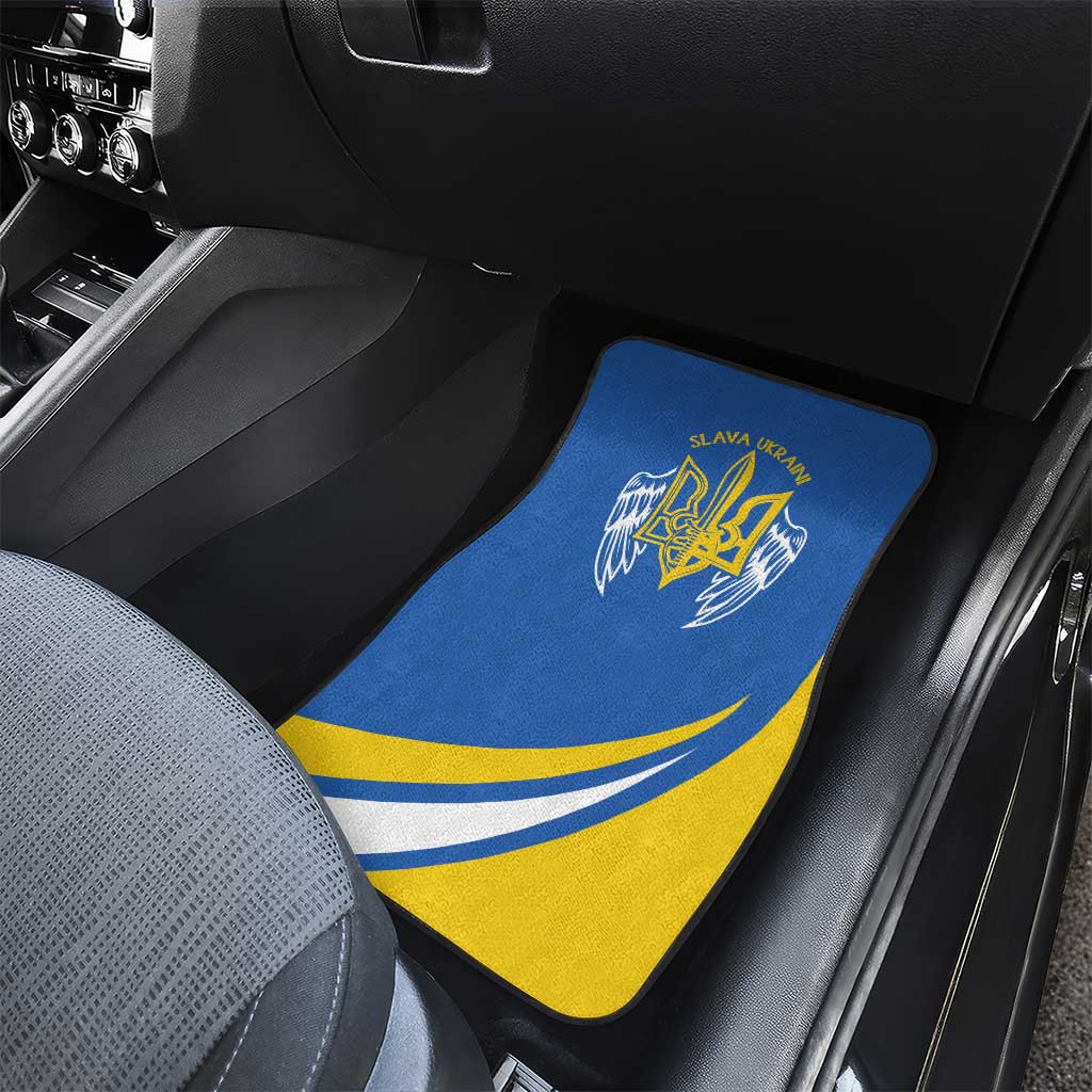 Ukraine Stylized Tryzub Car Mats Slava Ukraini