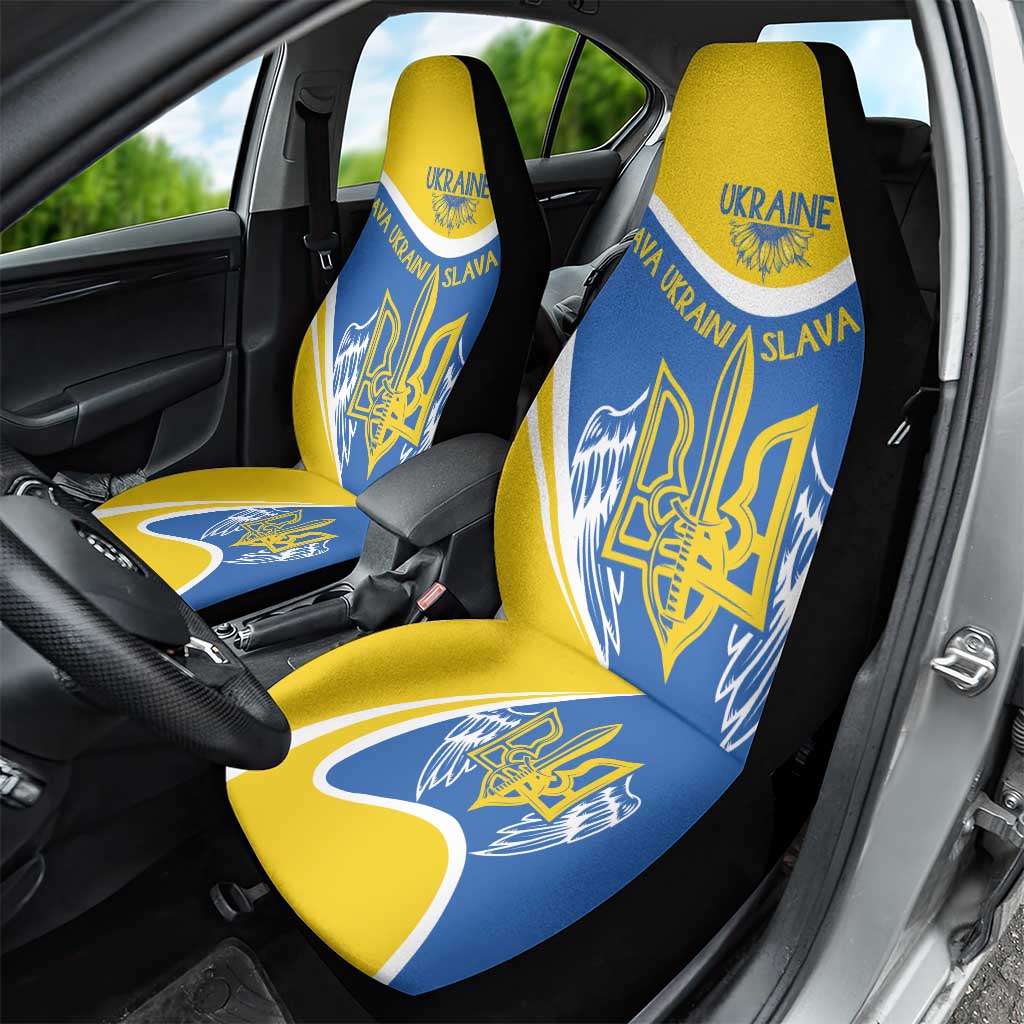 Ukraine Stylized Tryzub Car Seat Cover Slava Ukraini