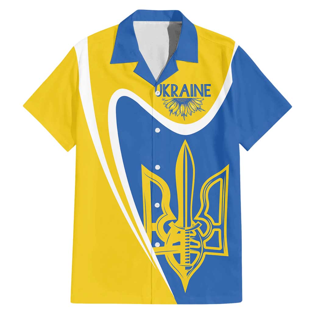 Ukraine Stylized Tryzub Family Matching Mermaid Dress and Hawaiian Shirt Slava Ukraini