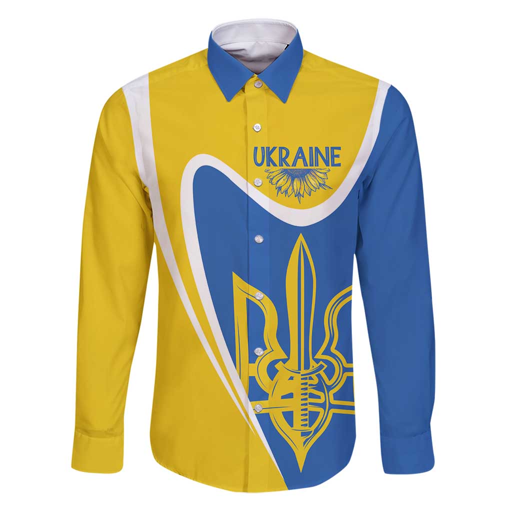 Ukraine Stylized Tryzub Family Matching Puletasi and Hawaiian Shirt Slava Ukraini