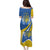 Ukraine Stylized Tryzub Family Matching Puletasi and Hawaiian Shirt Slava Ukraini