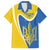 Ukraine Stylized Tryzub Family Matching Short Sleeve Bodycon Dress and Hawaiian Shirt Slava Ukraini