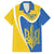Ukraine Stylized Tryzub Family Matching Summer Maxi Dress and Hawaiian Shirt Slava Ukraini