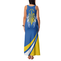 Ukraine Stylized Tryzub Family Matching Tank Maxi Dress and Hawaiian Shirt Slava Ukraini