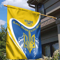 Ukraine Stylized Tryzub Garden Flag Slava Ukraini