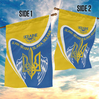 Ukraine Stylized Tryzub Garden Flag Slava Ukraini