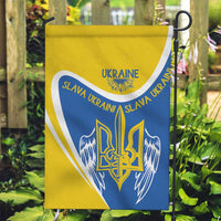 Ukraine Stylized Tryzub Garden Flag Slava Ukraini