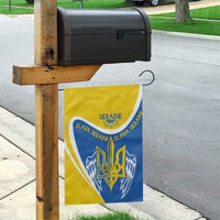 Ukraine Stylized Tryzub Garden Flag Slava Ukraini