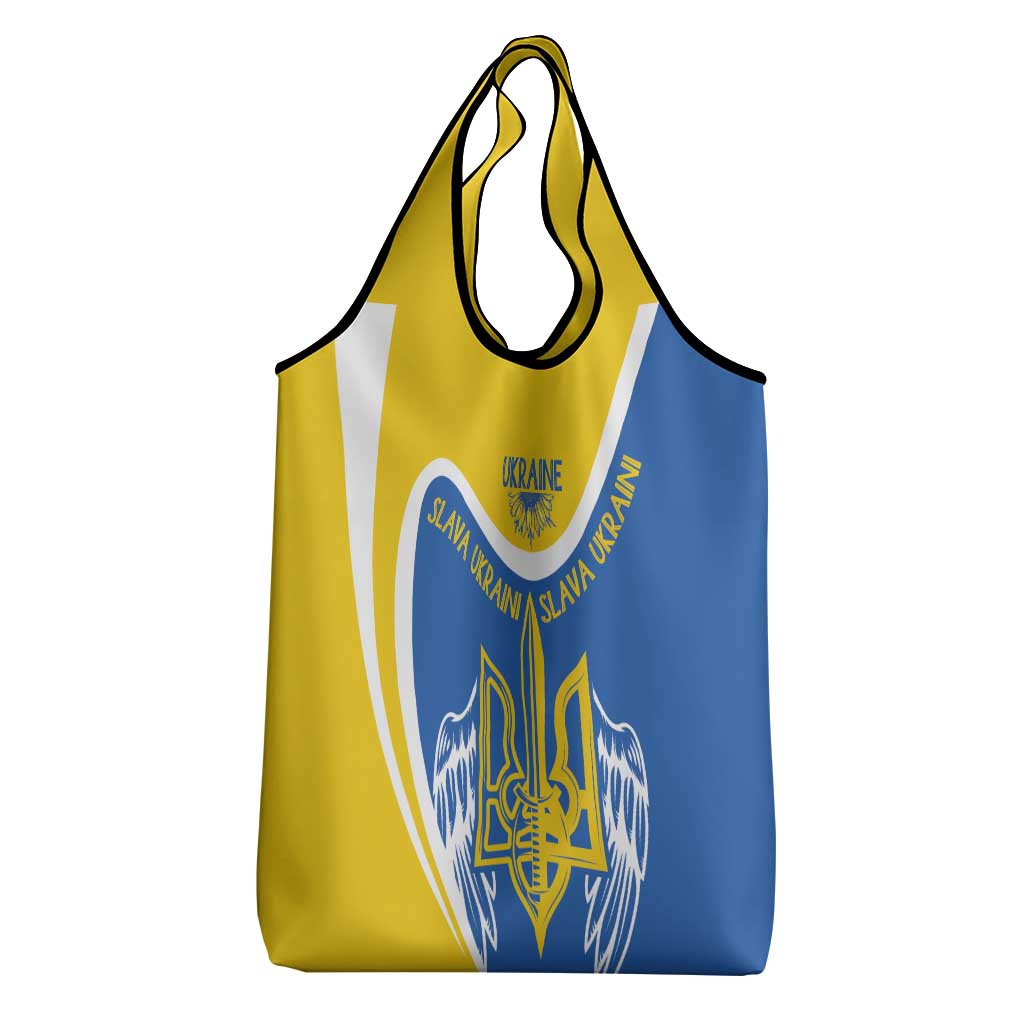 Ukraine Stylized Tryzub Grocery Bag Slava Ukraini