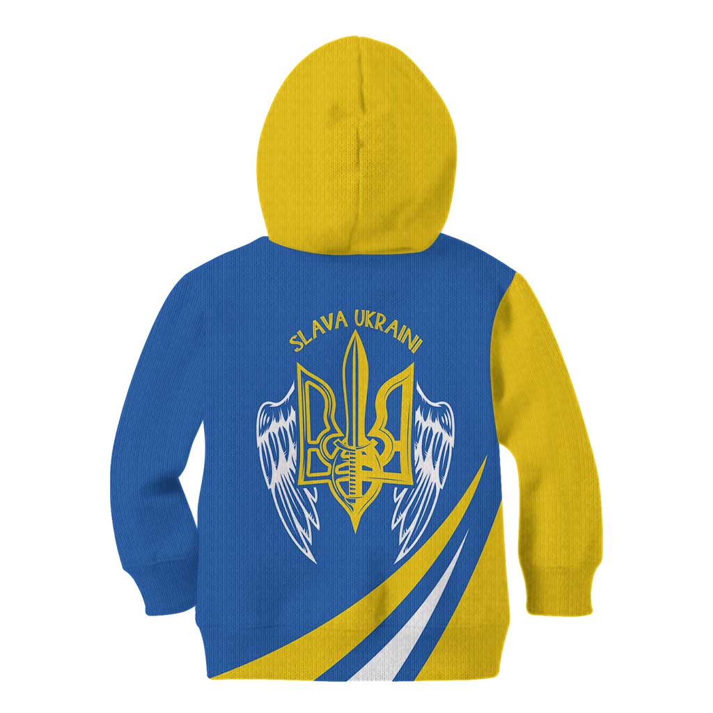 Ukraine Stylized Tryzub Kid Hoodie Slava Ukraini
