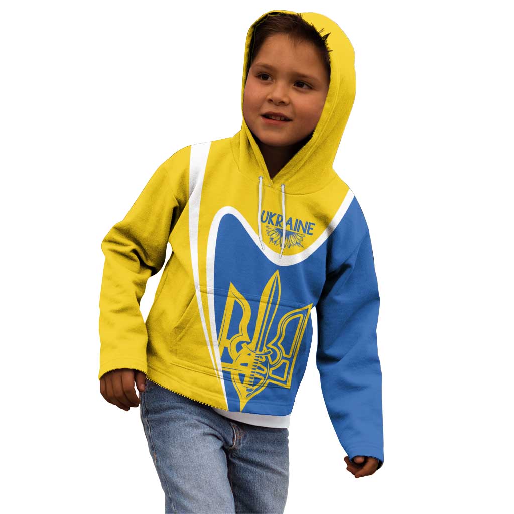 Ukraine Stylized Tryzub Kid Hoodie Slava Ukraini