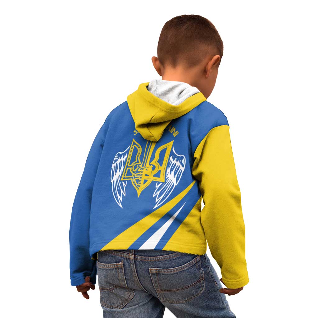 Ukraine Stylized Tryzub Kid Hoodie Slava Ukraini