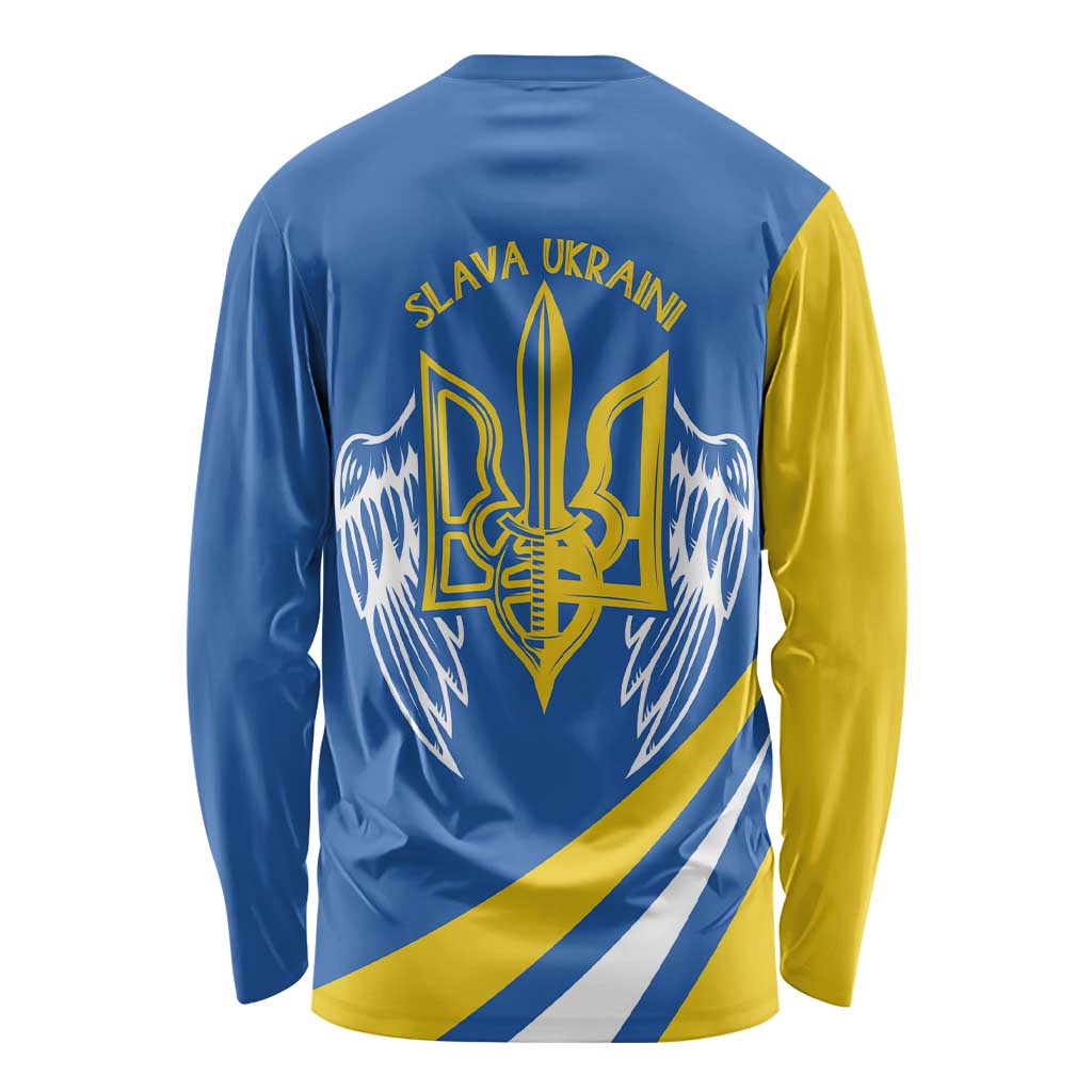 Ukraine Stylized Tryzub Long Sleeve Shirt Slava Ukraini